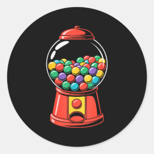 Gumball Machine Shirt Adult Men Women Kids Gum Bal Classic Round Sticker