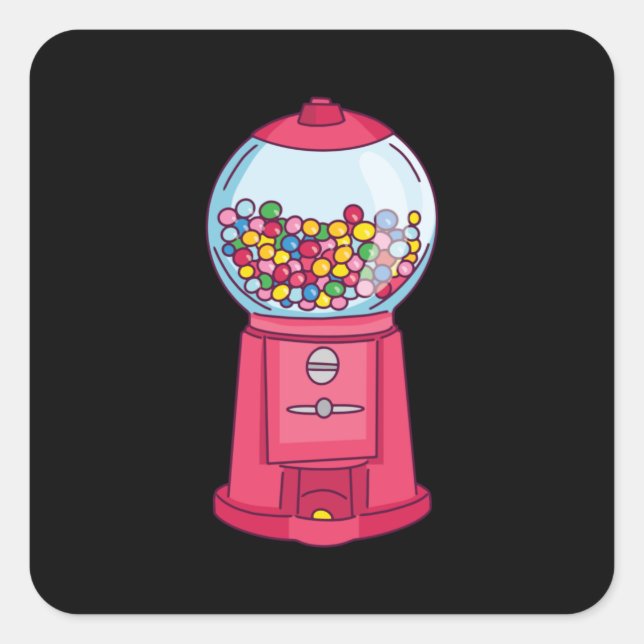 Gumball machine square sticker (Front)