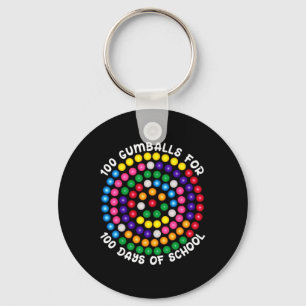 Gumballs For 100 Days Of School  Keychain