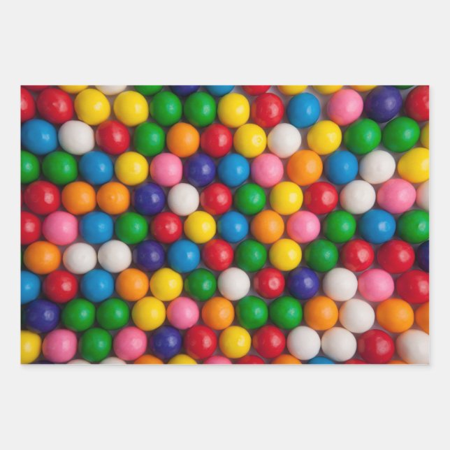 Gumballs Wrapping Paper Sheet (Front)