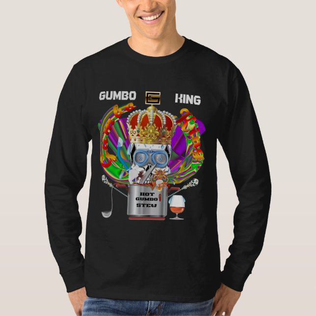 Gumbo King Men Dark View Hints please T-Shirt (Front)