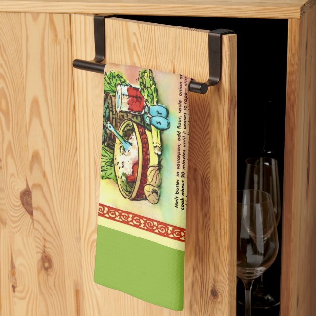 Gumbo Recipe Kitchen Towel (Thirds Fold)