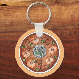 Gumbo Soup Louisiana LA New Orleans NOLA Food Keychain
