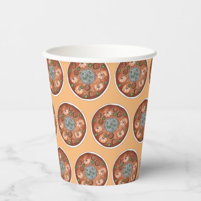 Gumbo Soup Louisiana LA New Orleans NOLA Food Paper Cups (Front)