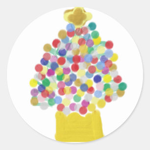 Gumdrop Tree Classic Round Sticker