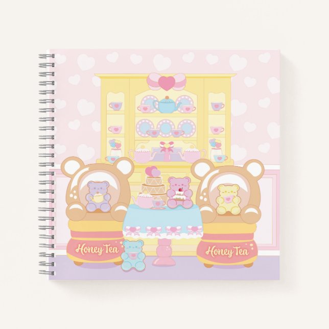 Gummi Sweet Honey Tea Spiral Notebook (Front)