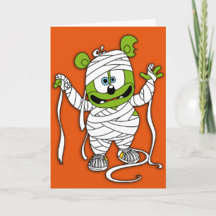 Gummibär Mummy Halloween Card