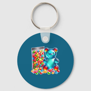 Gummy bear candy sour chew  keychain