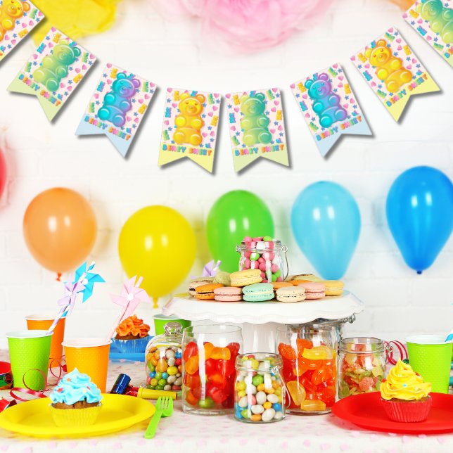 Gummy Bear Colourful Jelly Candy Kids Party Bunting Flags (Creator Uploaded)