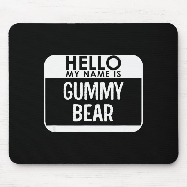 Gummy Bear Costume Funny Easy Last Minute Hallowee Mouse Pad (Front)