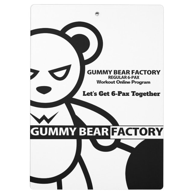 Gummy Bear Factory Championship Clipboard (Back)