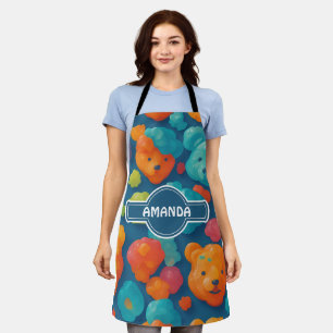 Gummy bear Floral Colourful Personalized Pattern Apron