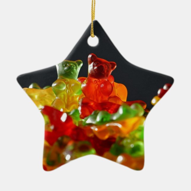 Gummy Bear Lovers Ceramic Ornament (Front)