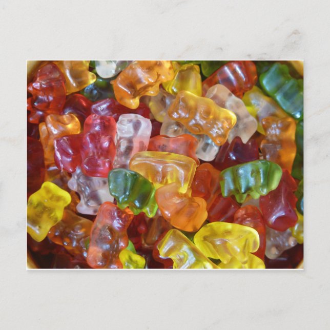 Gummy Bears Background Postcard (Front)