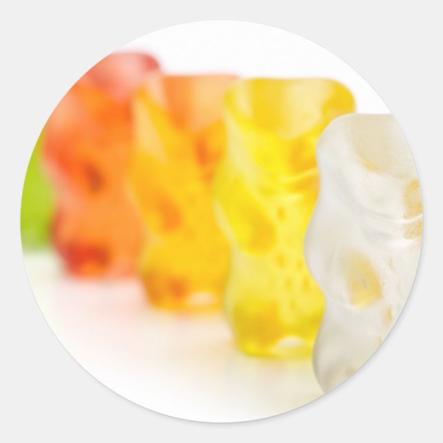 Gummy bears classic round sticker (Front)