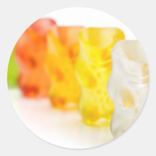 Gummy bears classic round sticker