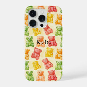 Gummy Bears Mint Pink Yellow Fruit Birthday iPhone 15 Pro Case