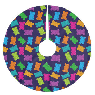 Gummy Bears Pattern Brushed Polyester Tree Skirt