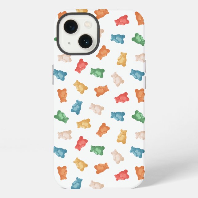 Gummy Bears Pattern iPhone Case (Back)