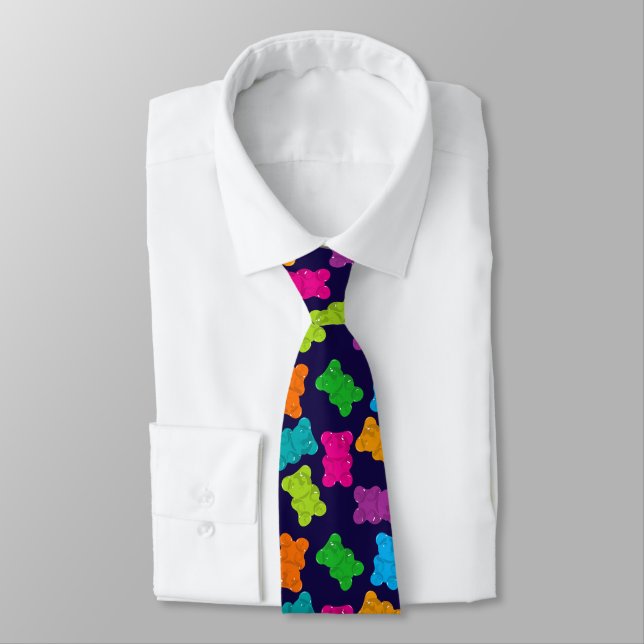 Gummy Bears Pattern Tie (Tied)