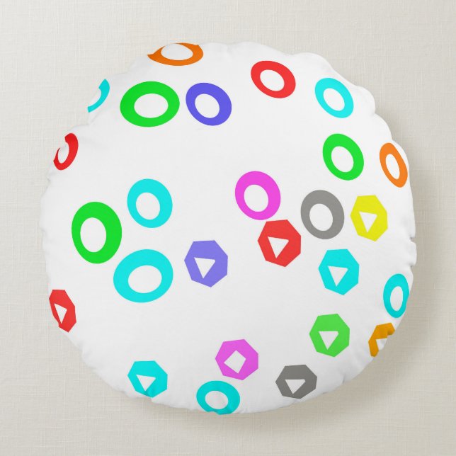 Gummy candies round pillow (Front)
