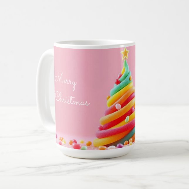 Gummy Christmas Tree Coffee Mug (Front Left)