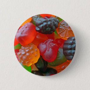 Gummy Fruit 2 Inch Round Button
