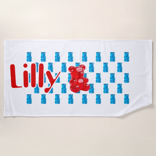 Gummy Jelly  Beach Towel (Front)