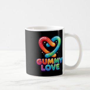 Gummy Love Worms Heart Cute Candy Valentine Graphi Coffee Mug