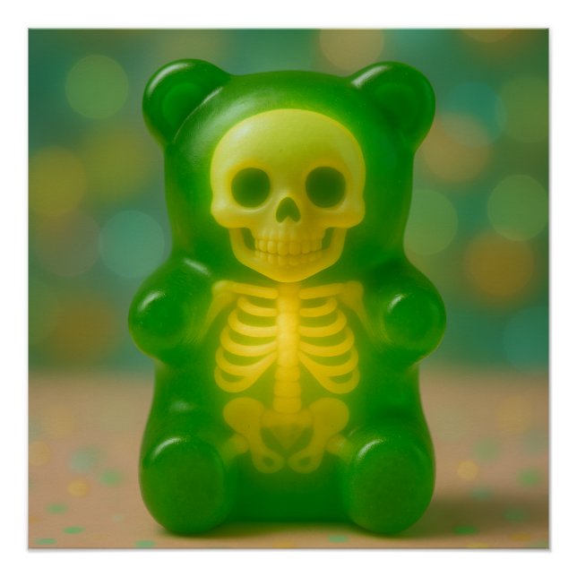 Gummy Skeleton Bear Magnet Poster (Front)