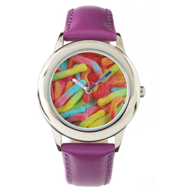 Gummy worm candy print watch (Front)