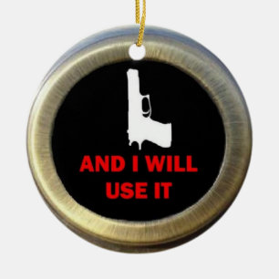 Gun Advocate Ceramic Ornament