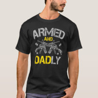 Gun American Flag  Armed And Dadly  Deadly Fathers