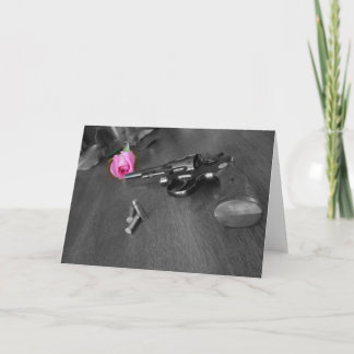 Gun and Rose Card