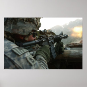Gun Battle with Insurgents Poster