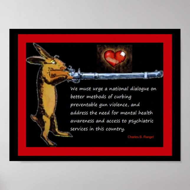 Gun Control - Charles B. Rangel Quote Poster (Front)