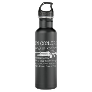 Gun Control Definition Funny Gun  710 Ml Water Bottle