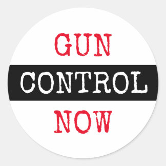 Gun Control Now Button Classic Round Sticker