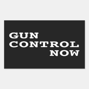 Gun Control Now, custom background colour Sticker