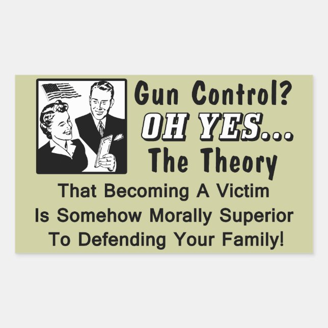 Gun Control? Theory Of A Victim! Sticker (Front)