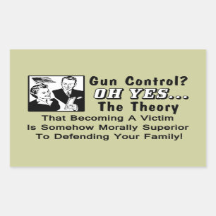 Gun Control? Theory Of A Victim! Sticker