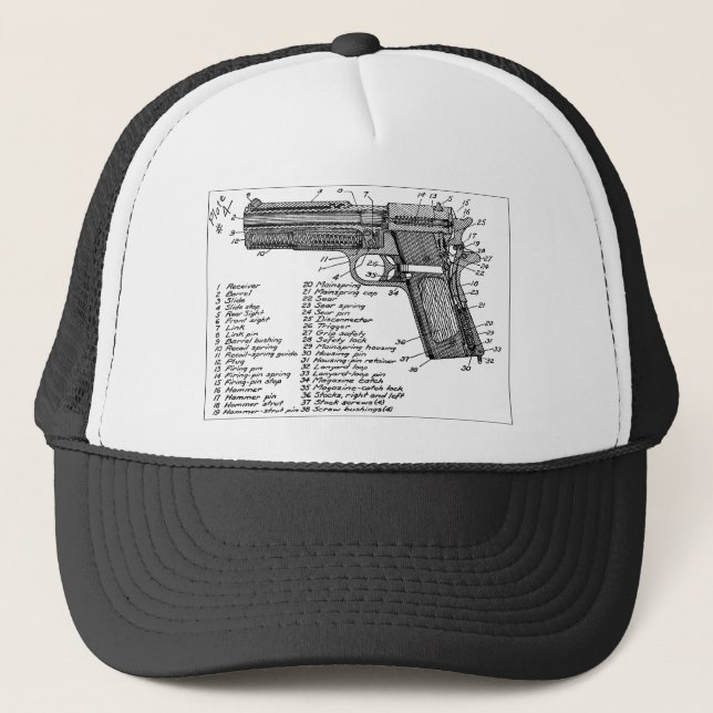 Gun Diagram Trucker Hat (Front)