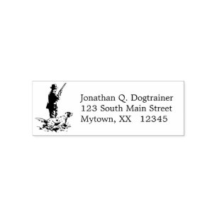 Gun Dog and Hunter Return Address Self-inking Stamp