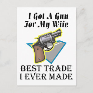 Gun for Wife Postcard