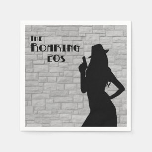 Gun Moll Silhouette Napkin