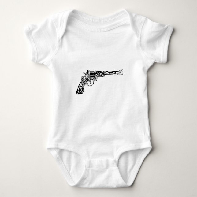 Gun of guns baby bodysuit (Front)