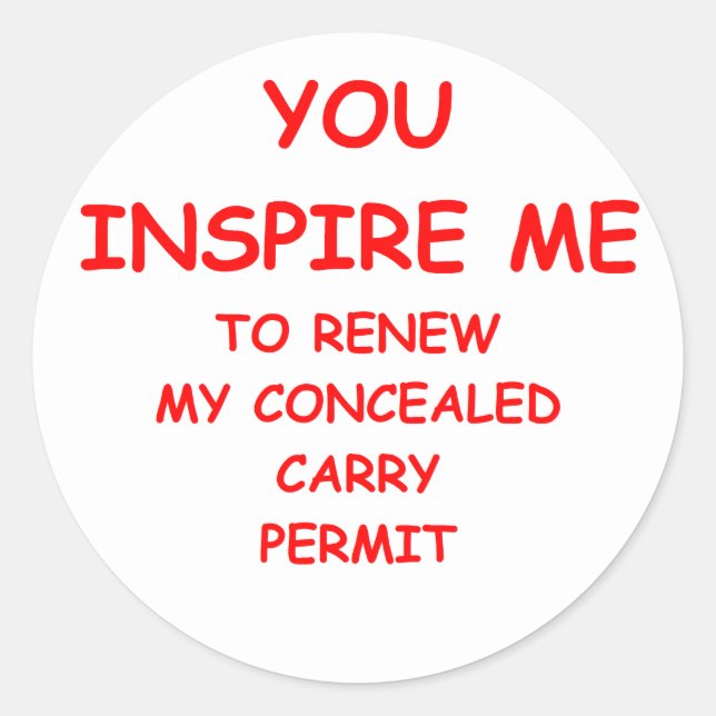 gun rights classic round sticker (Front)