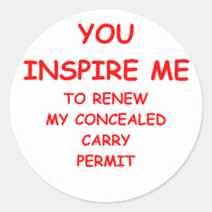 gun rights classic round sticker