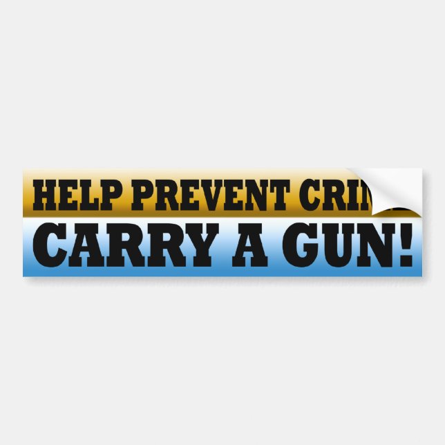 Gun Rights Prevent Crime Bumper Sticker (Front)