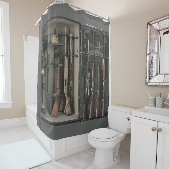 Gun safe Shower Curtain (In Situ)